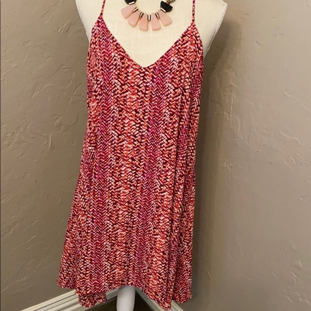 Newbury Kustom USA Spaghetti Strap Open Back Summer Dress EUC